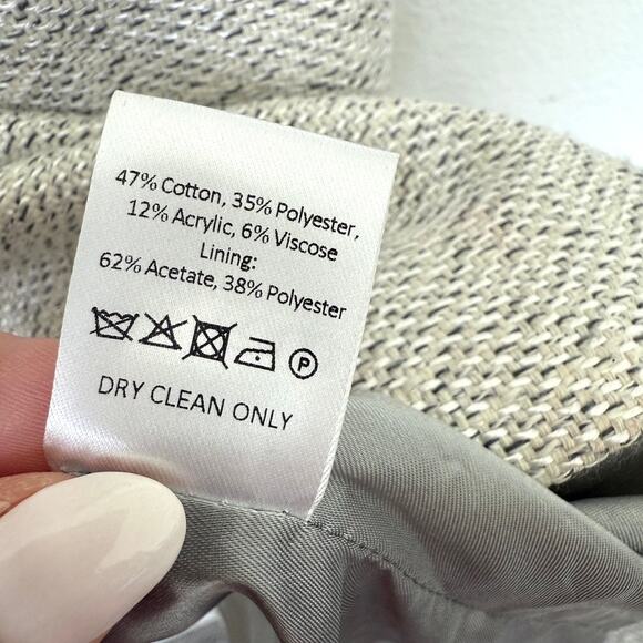 THE FOLD Eaton Tweed Dress Gray Wool Blend Midi Peplum US 2 Kate Middleton EUC - Picture 10 of 12